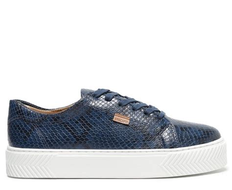 Tênis Azul Anacapri Marinho Snake Flatform .